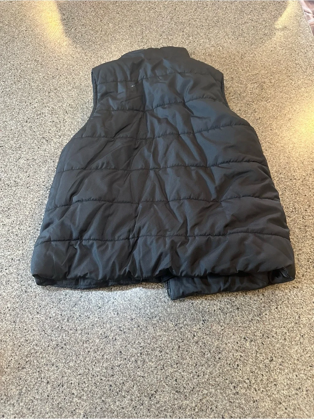 Quilted Puffer Vest in Black